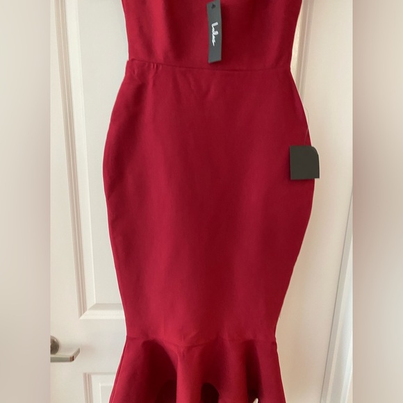 Lulu’s How Much I Care Off the Shoulder Dress Red - Picture 6 of 14